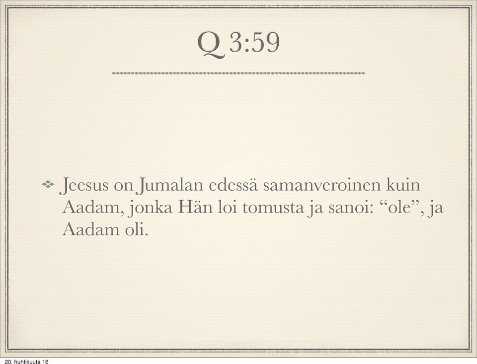 Aadam, jonka Hän loi