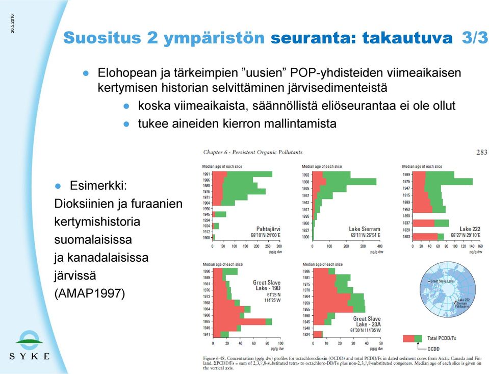 viimeaikaista, säännöllistä eliöseurantaa ei ole ollut tukee aineiden kierron mallintamista