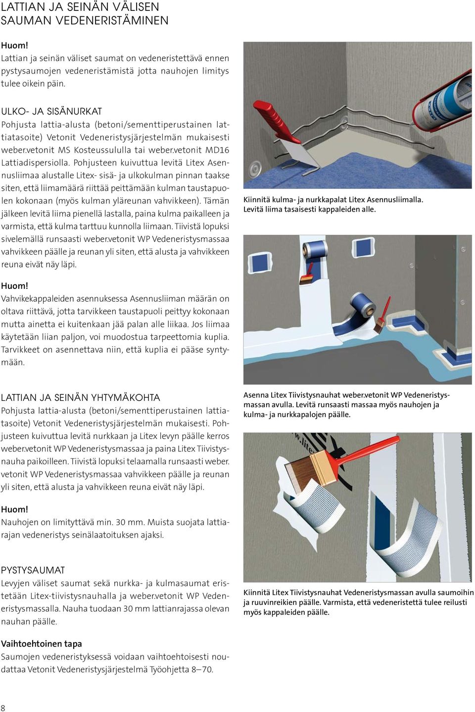 vetonit MD16 Lattiadispersiolla.