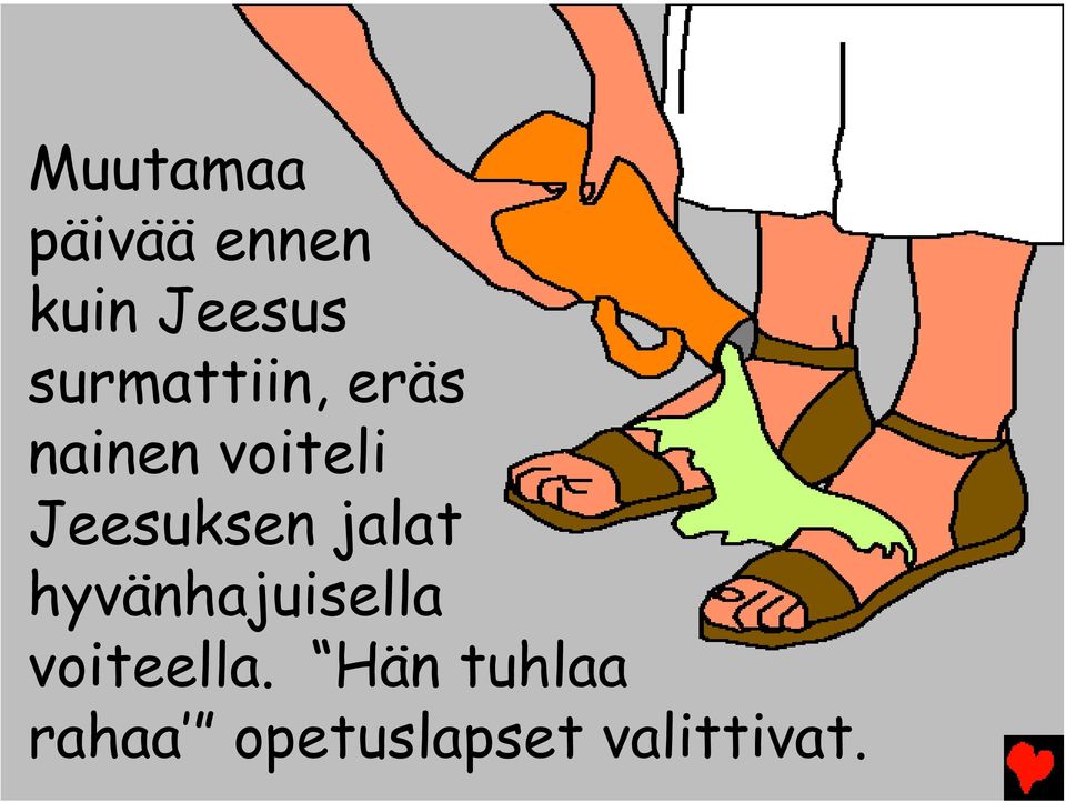 Jeesuksen jalat hyvänhajuisella