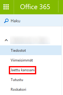 Voit myös jakaa tiedoston linkin kautta napsauttamalla oikeasta alanurkasta Hae jakamislinkki.