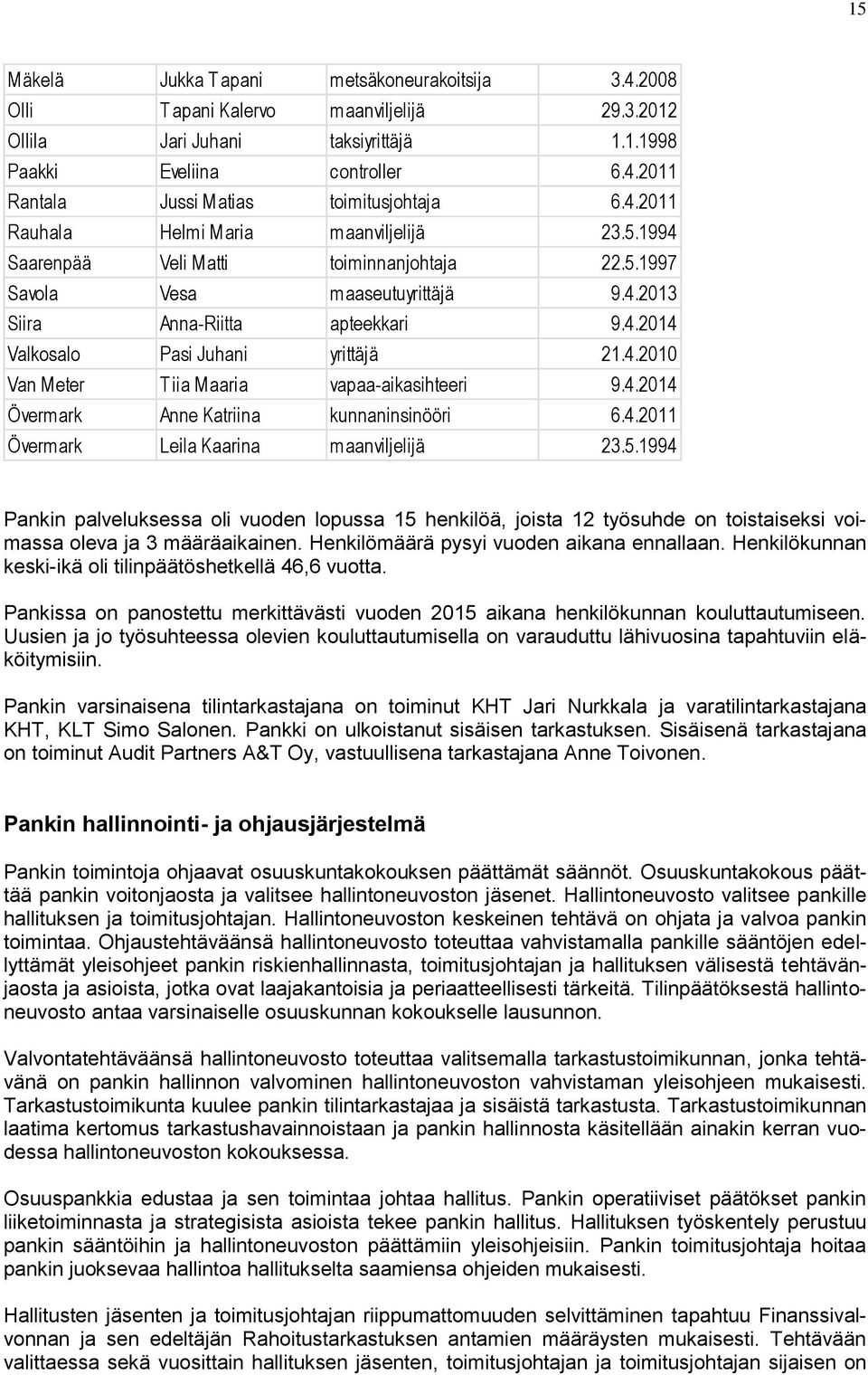 4.2010 Van Meter Tiia Maaria vapaa-aikasihteeri 9.4.2014 Övermark Anne Katriina kunnaninsinööri 6.4.2011 Övermark Leila Kaarina maanviljelijä 23.5.