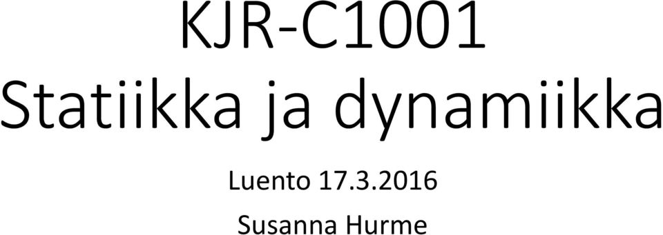 dynamiikka