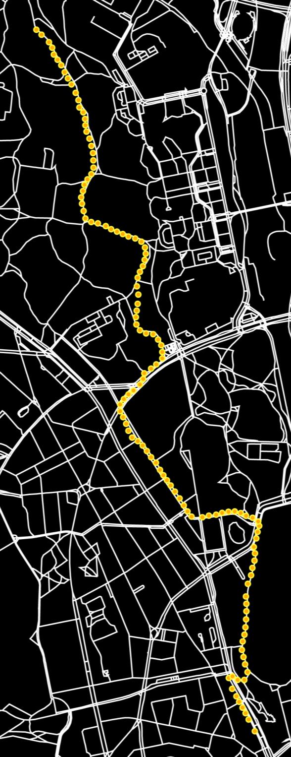 Map matching Markovin piilomalli (HMM, Hidden Markov Model) etsitään