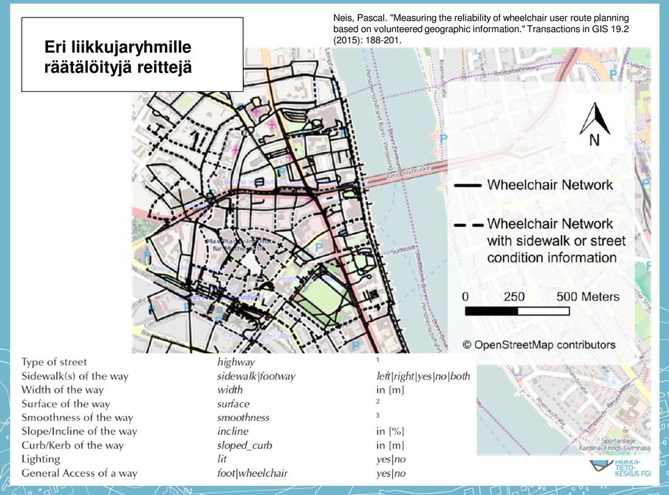 "Measuring the reliability of wheelchair user route
