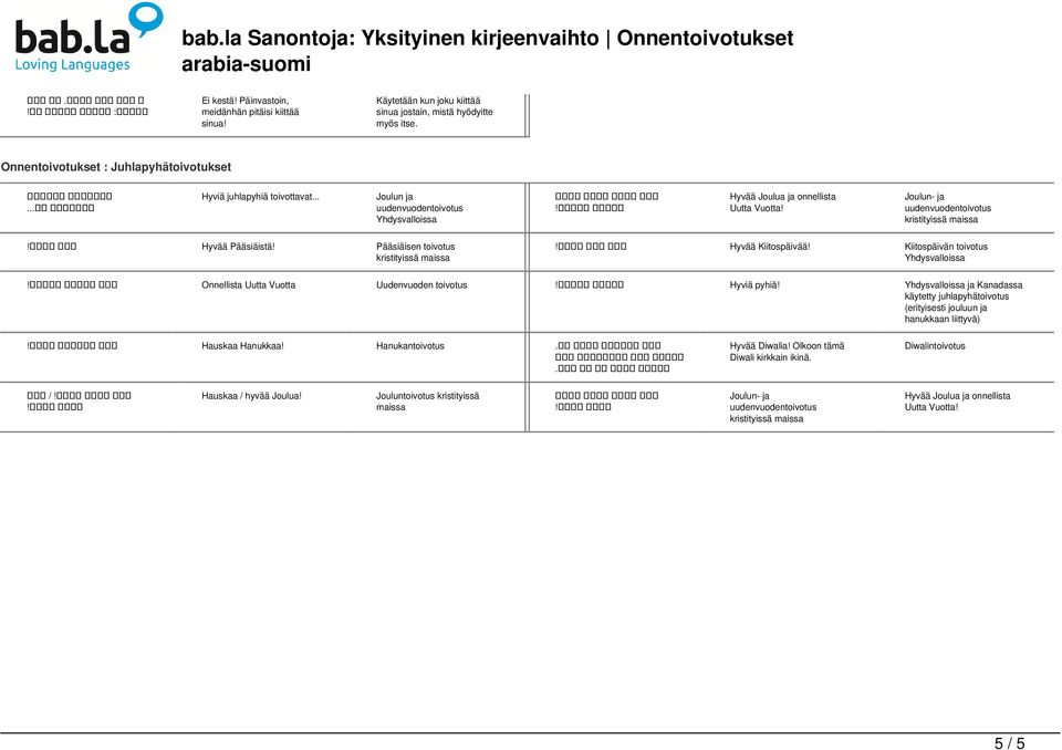 .. Joulun ja Yhdysvalloissa عيد ميلاد مجيد وسنة جديدة سعيدة! Hyvää Joulua ja onnellista Uutta Vuotta! Joulun- ja kristityissä maissa فصح مجيد! Hyvää Pääsiäistä!