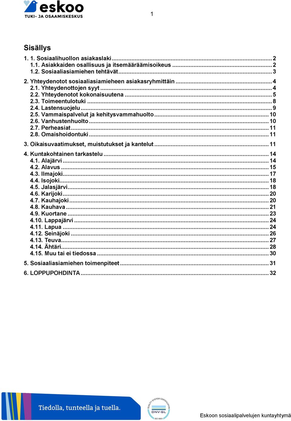 Perheasiat... 11 2.8. Omaishoidontuki... 11 3. Oikaisuvaatimukset, muistutukset ja kantelut... 11 4. Kuntakohtainen tarkastelu... 14 4.1. Alajärvi... 14 4.2. Alavus... 15 4.3. Ilmajoki... 17 4.4. Isojoki.