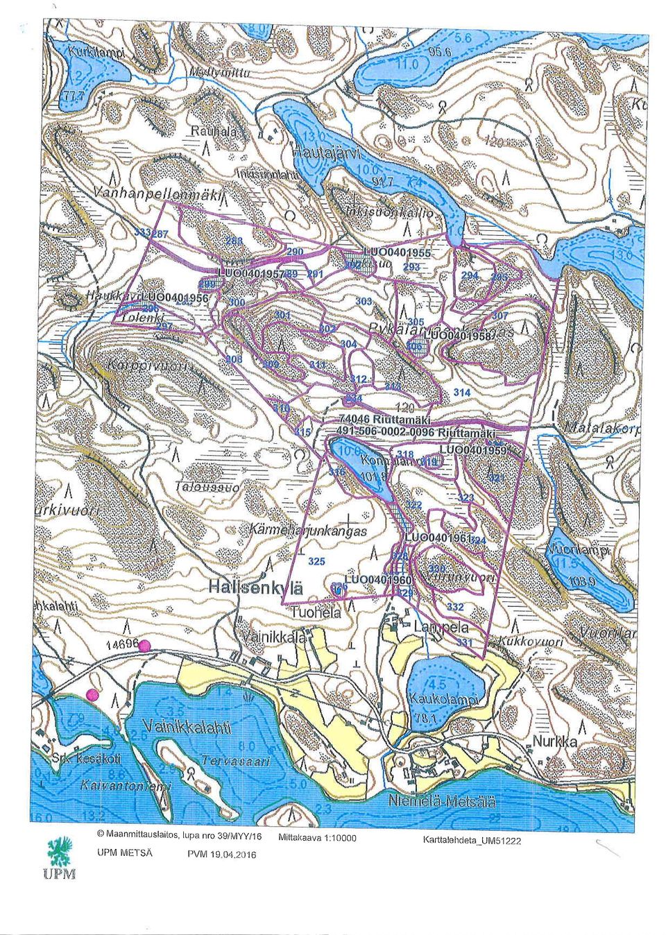 Maanrnittauslaits, lupa nr tig/myy/1 6