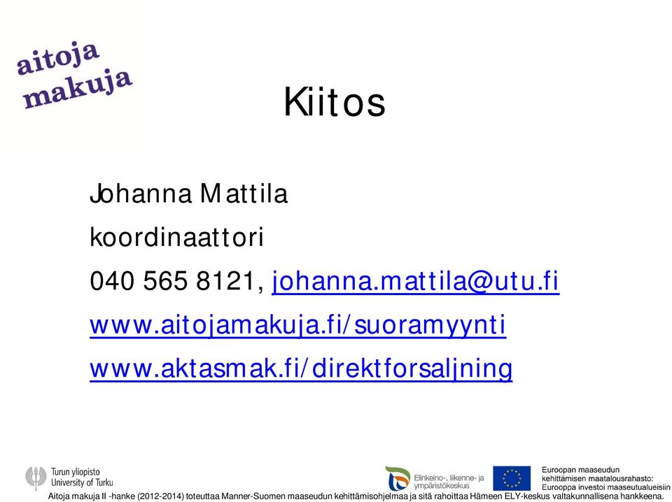 johanna.mattila@utu.fi www.