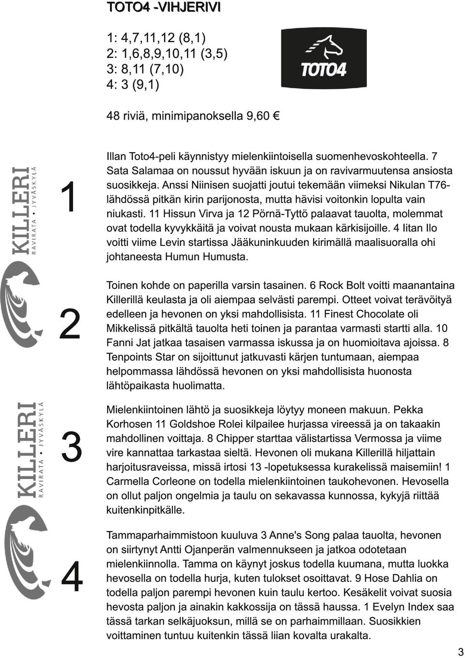 Anssi Niinisen suojatti joutui tekemään viimeksi Nikulan T76lähdössä pitkän kirin parijonosta, mutta hävisi voitonkin lopulta vain niukasti.