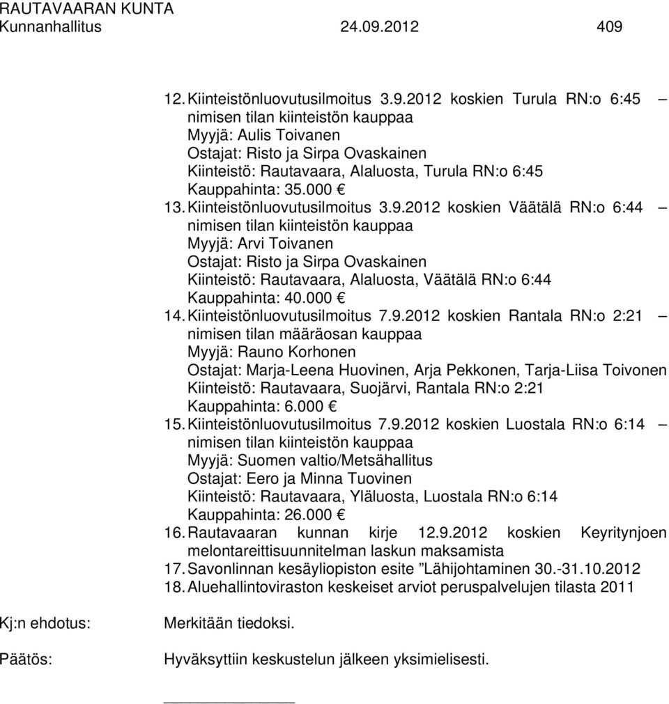 000 13. Kiinteistönluovutusilmoitus 3.9.