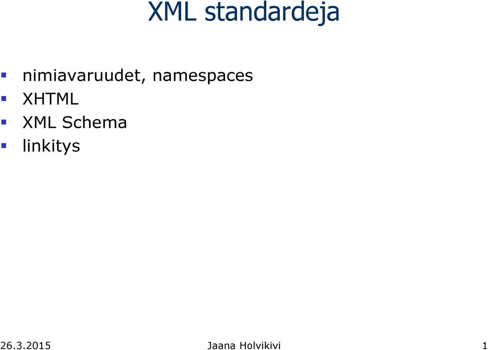 namespaces XHTML XML
