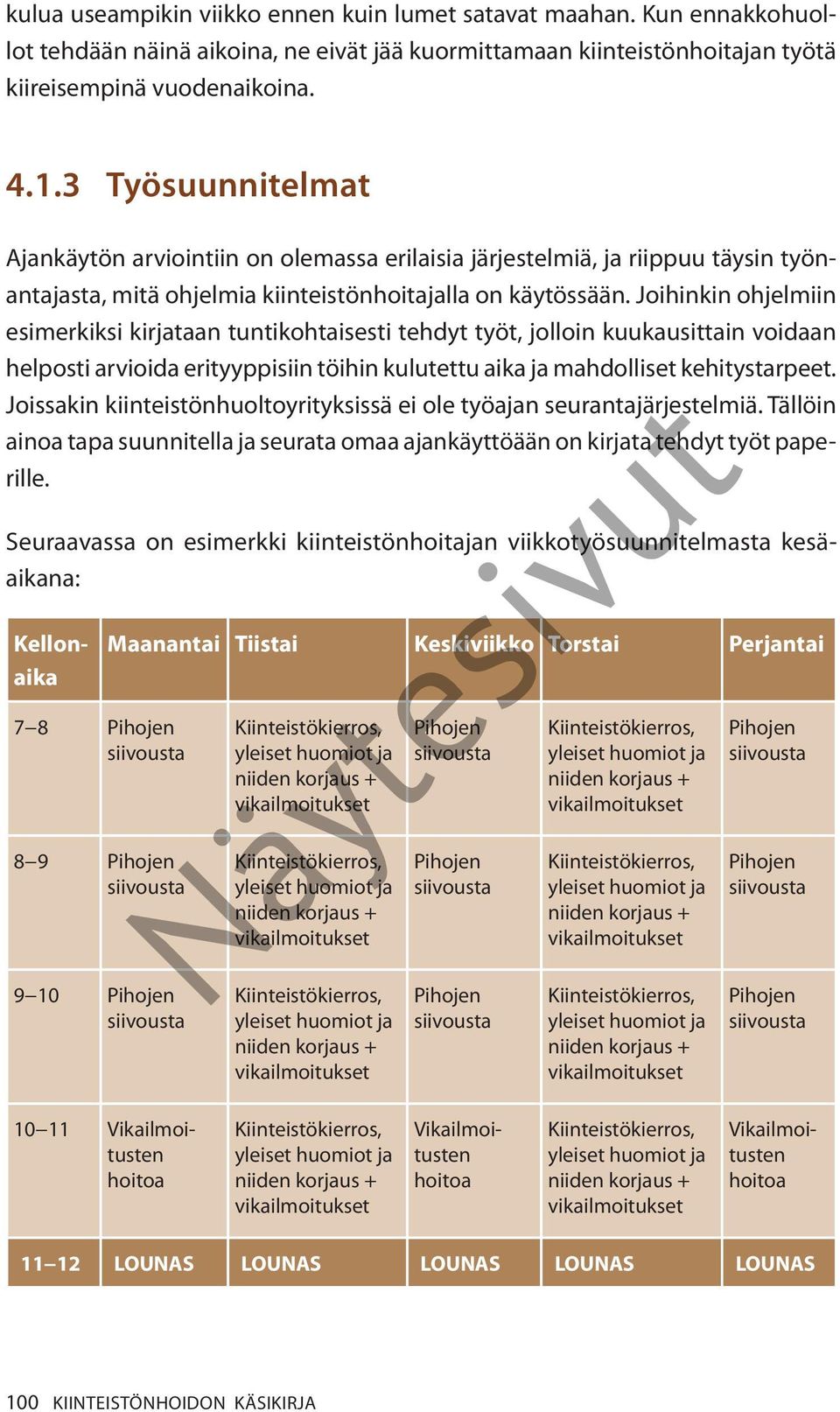 Joihinkin ohjelmiin esimerkiksi kirjataan tuntikohtaisesti tehdyt työt, jolloin kuukausittain voidaan helposti arvioida erityyppisiin töihin kulutettu aika ja mahdolliset kehitystarpeet.