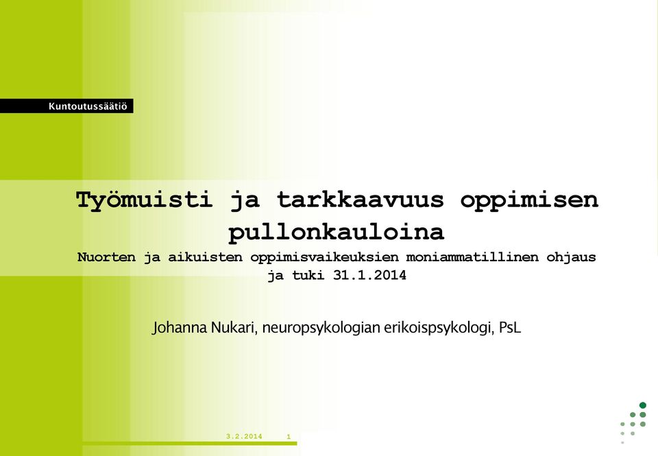 moniammatillinen ohjaus ja tuki 31.