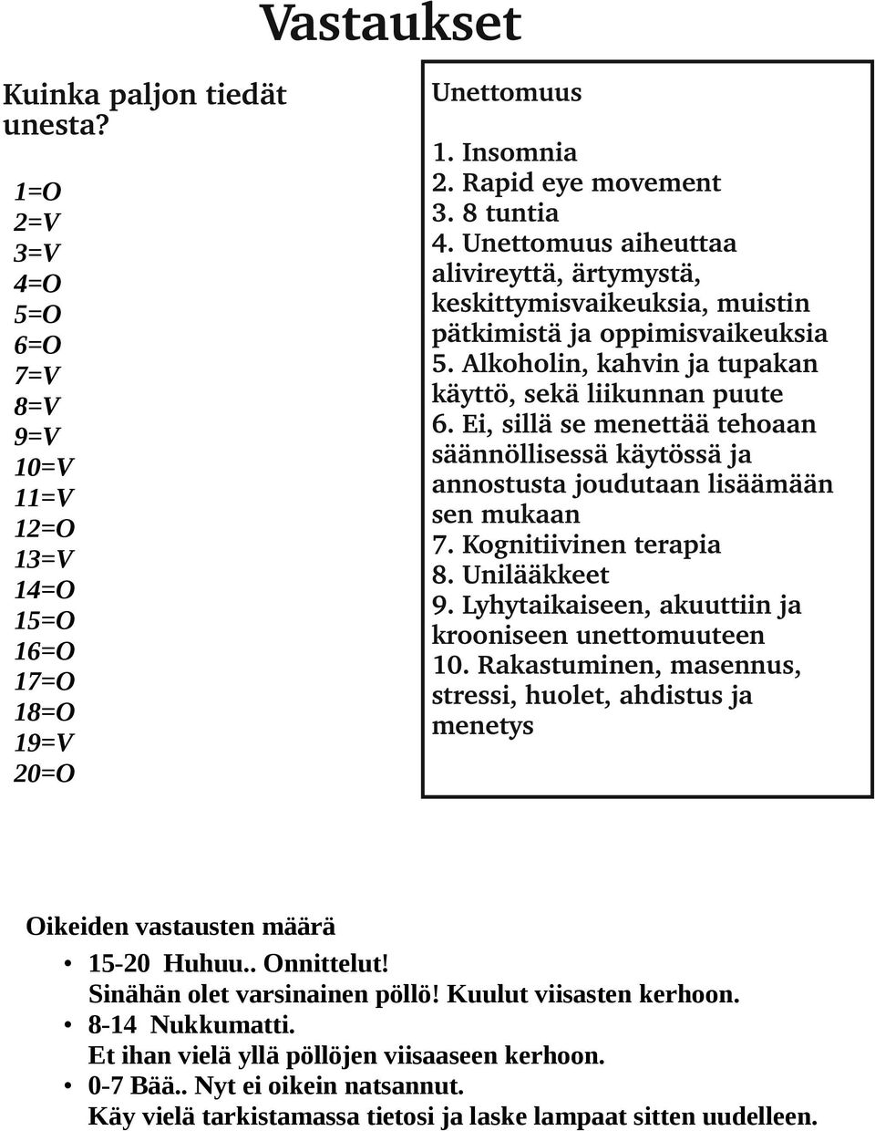 Alkoholin, kahvin ja tupakan käyttö, sekä liikunnan puute 6.