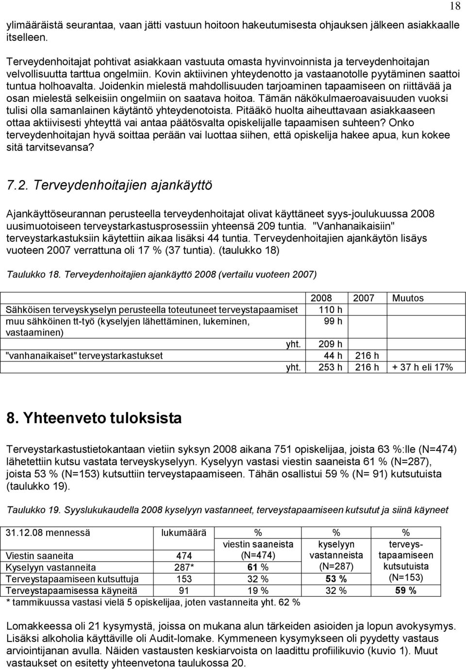 Kovin aktiivinen yhteydenotto ja vastaanotolle pyytäminen saattoi tuntua holhoavalta.