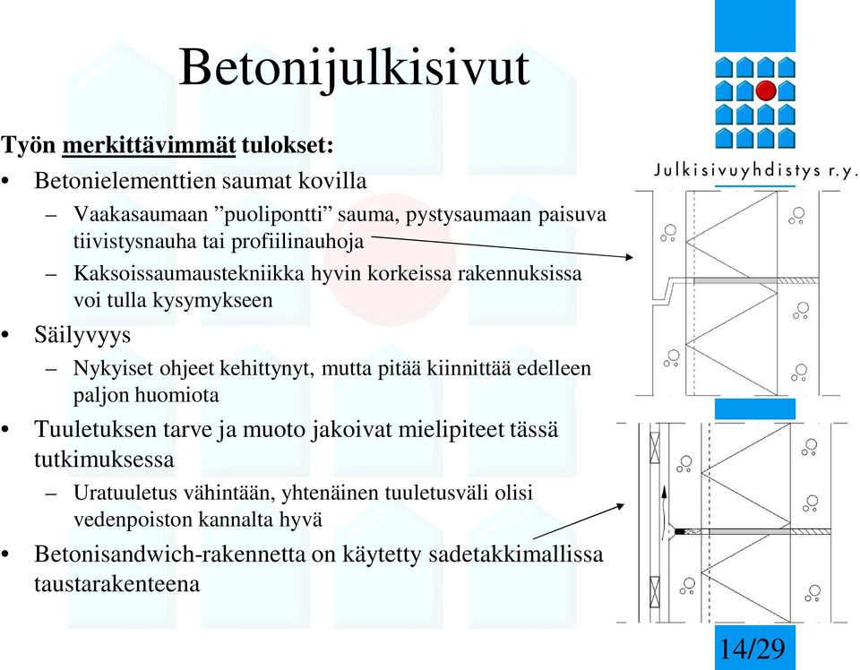 kehittynyt, mutta pitää kiinnittää edelleen paljon huomiota Tuuletuksen tarve ja muoto jakoivat mielipiteet tässä tutkimuksessa