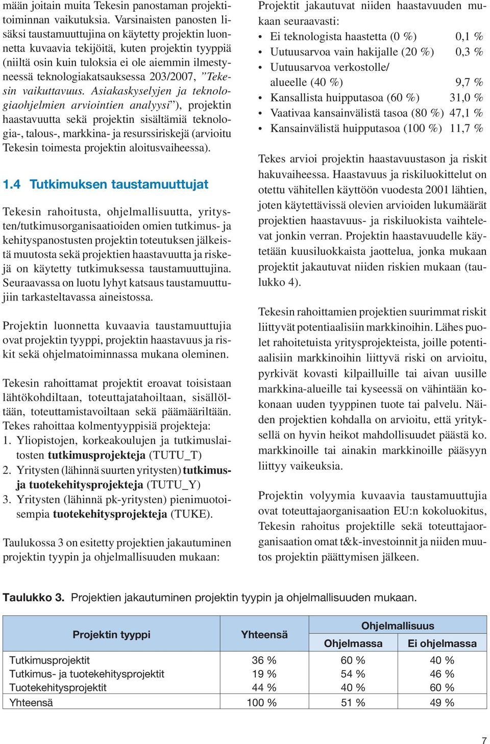 teknologiakatsauksessa 203/2007, Tekesin vaikuttavuus.