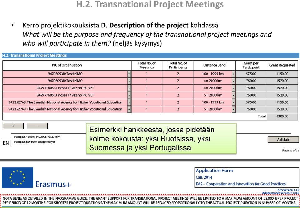 transnational project meetings and who will participate in them?