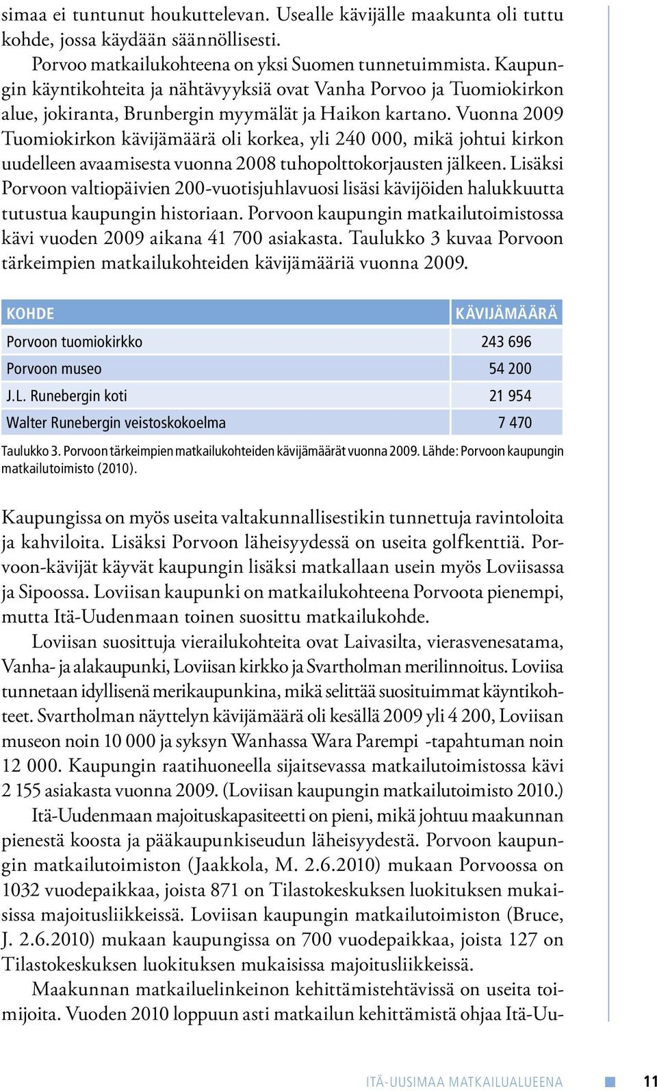 Vuonna 2009 Tuomiokirkon kävijämäärä oli korkea, yli 240 000, mikä johtui kirkon uudelleen avaamisesta vuonna 2008 tuhopolttokorjausten jälkeen.