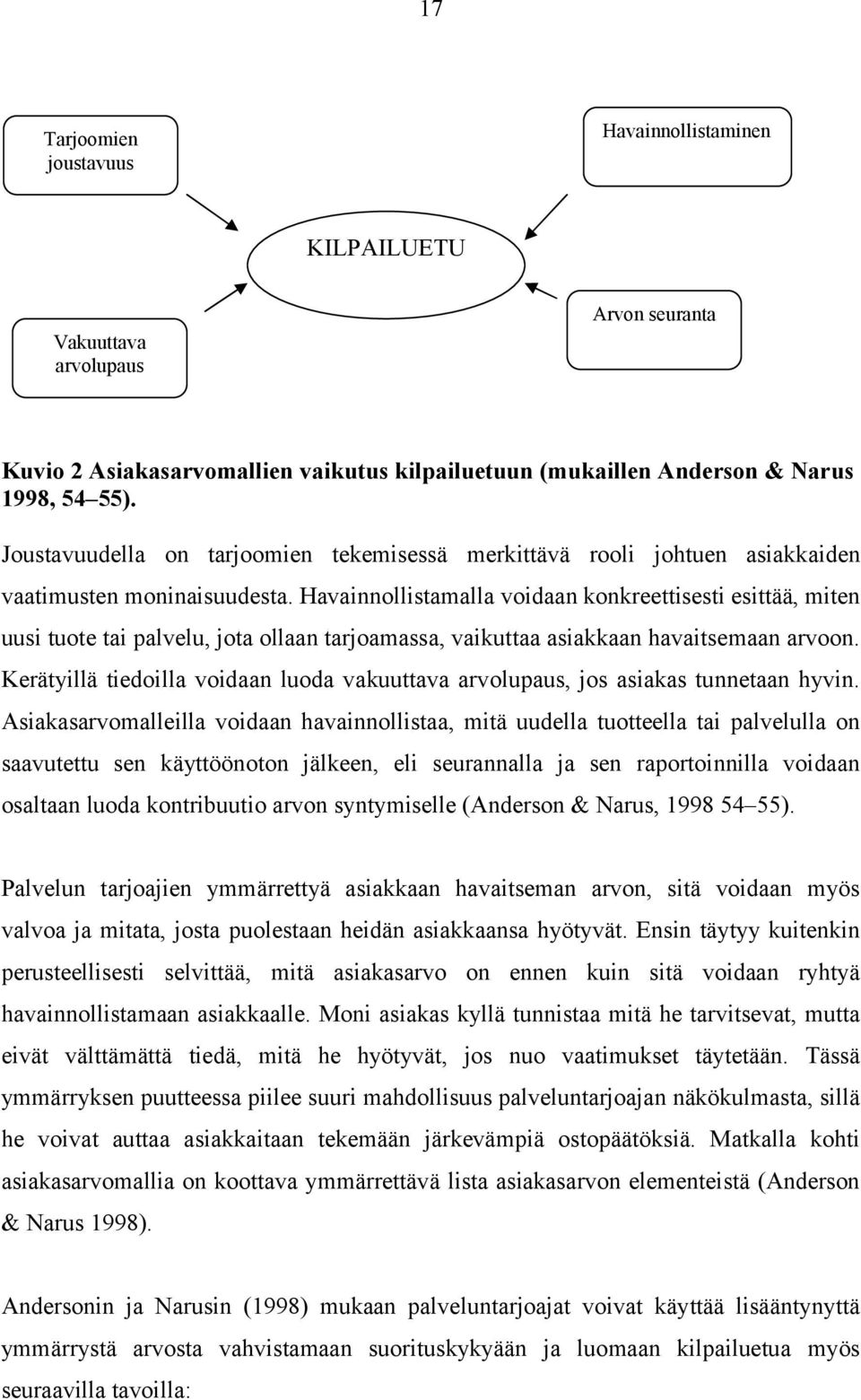 Havainnollistamalla voidaan konkreettisesti esittää, miten uusi tuote tai palvelu, jota ollaan tarjoamassa, vaikuttaa asiakkaan havaitsemaan arvoon.