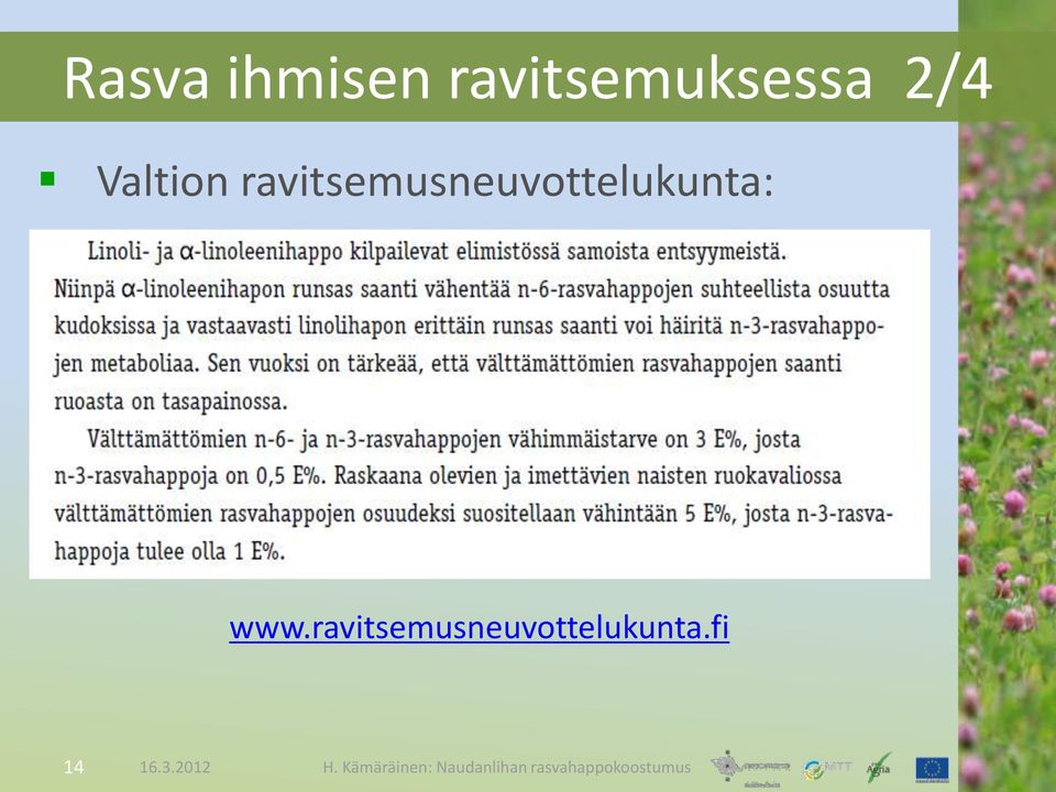 ravitsemusneuvottelukunta: