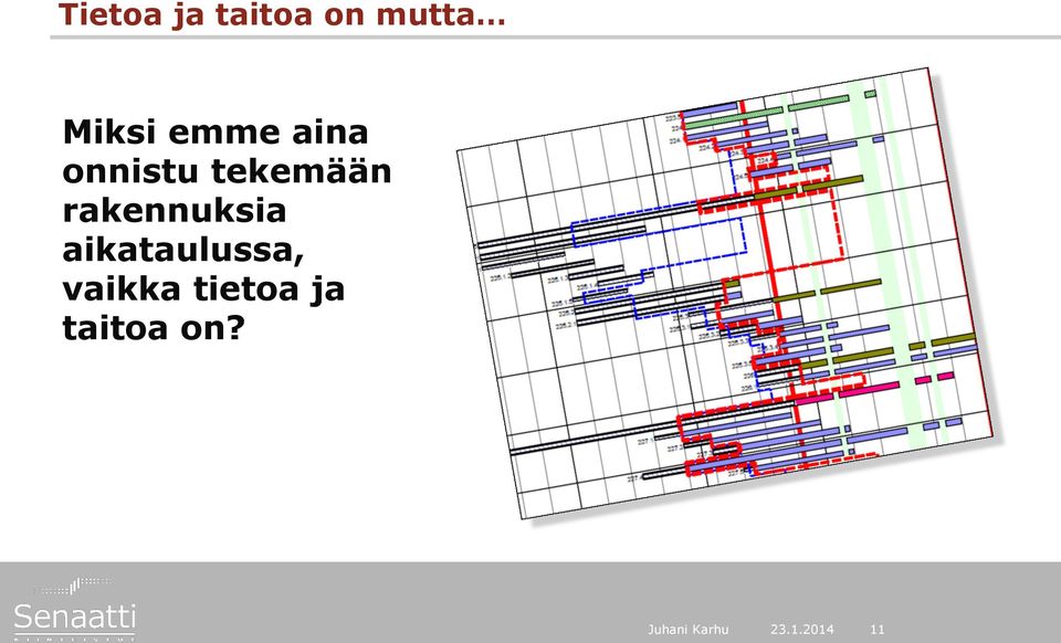 rakennuksia aikataulussa,