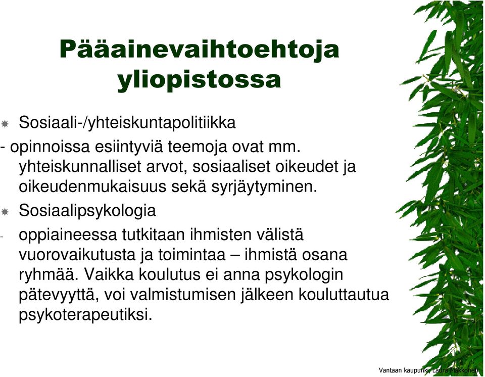 Sosiaalipsykologia - oppiaineessa tutkitaan ihmisten välistä vuorovaikutusta ja toimintaa