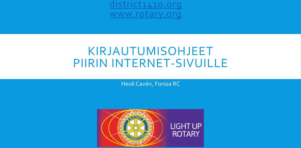 org KIRJAUTUMISOHJEET