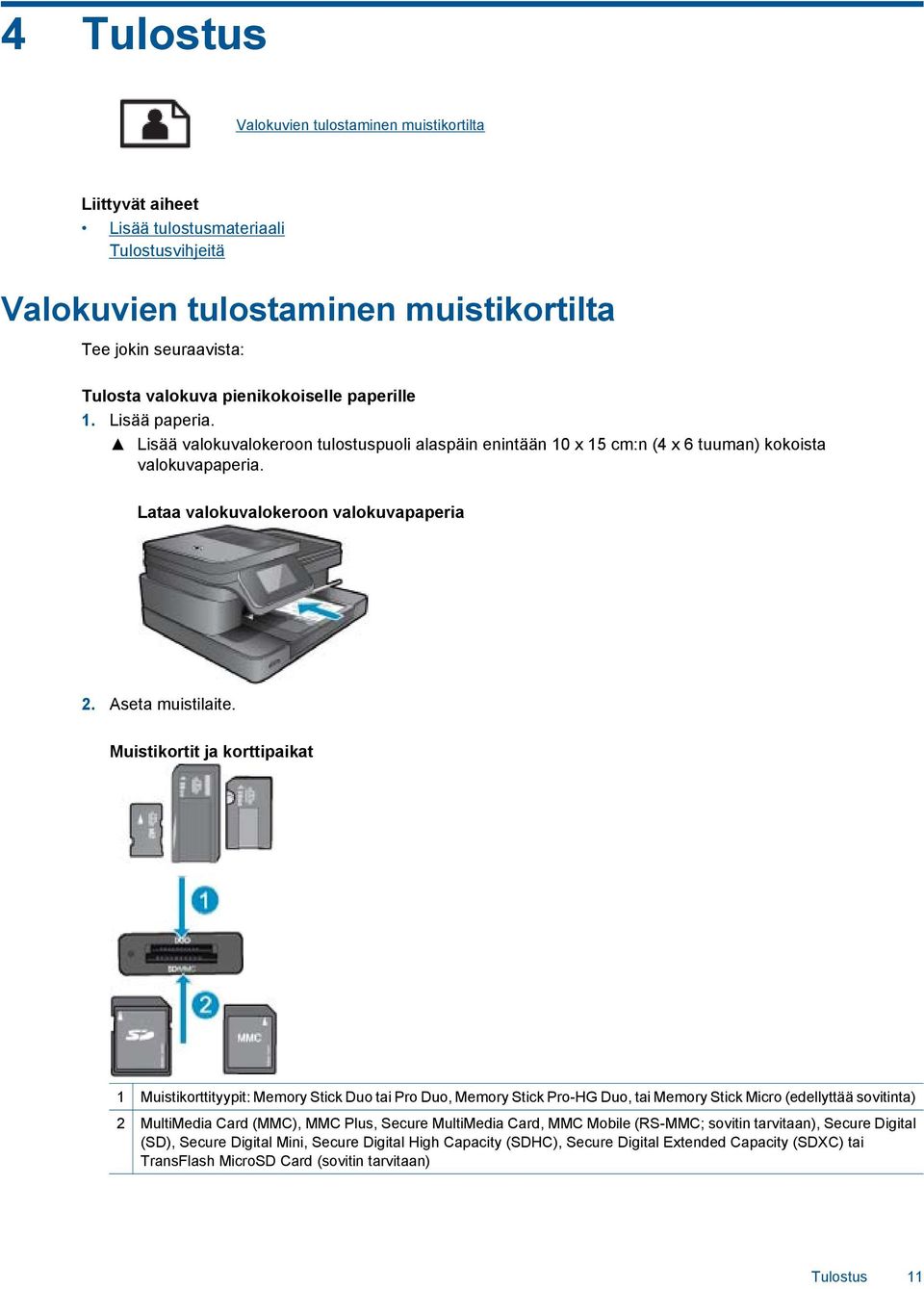 Aseta muistilaite.