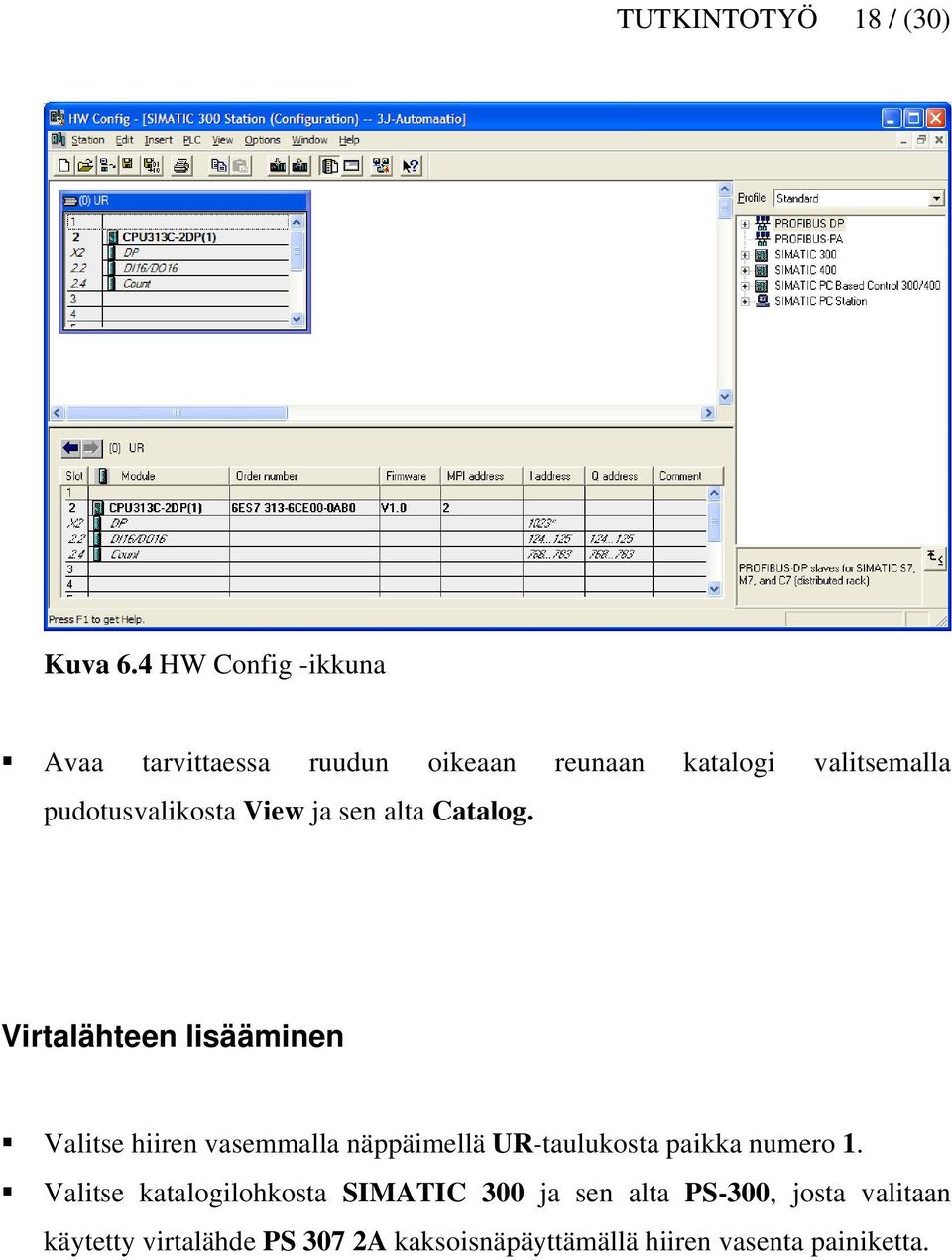 View ja sen alta Catalog.