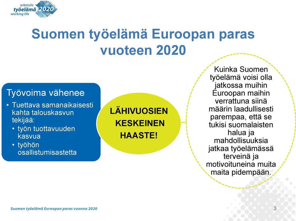 Kuinka Suomen työelämä voisi olla jatkossa muihin Euroopan maihin verrattuna siinä määrin laadullisesti