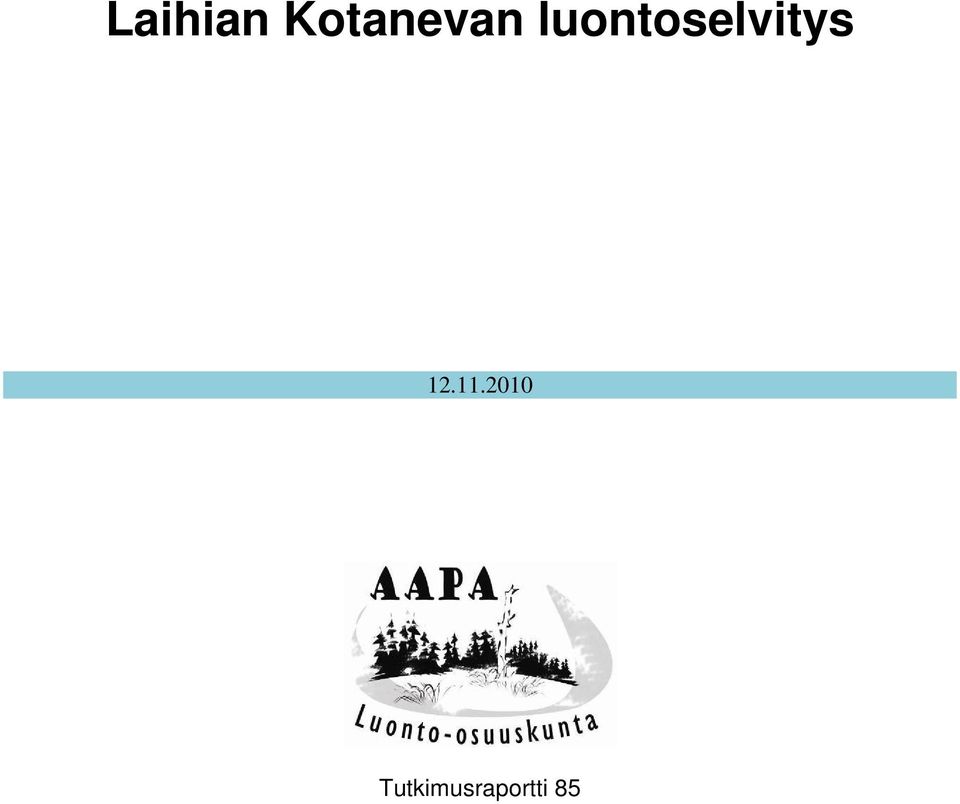 luontoselvitys