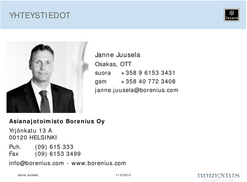 com Asianajotoimisto Borenius Oy Yrjönkatu 13 A 00120