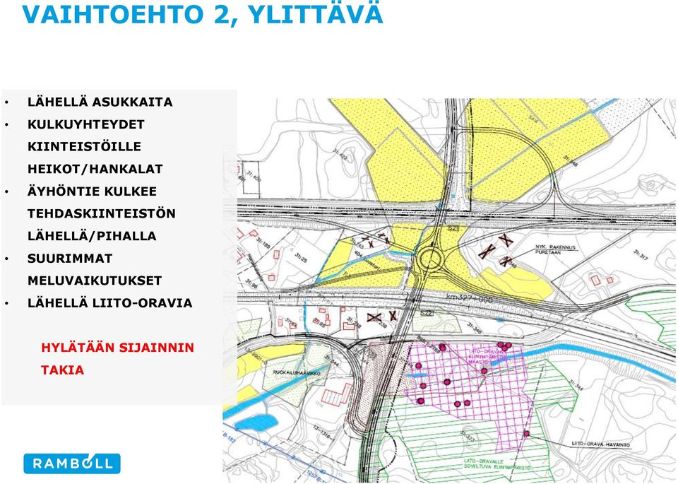 ÄYHÖNTIE KULKEE TEHDASKIINTEISTÖN LÄHELLÄ/PIHALLA