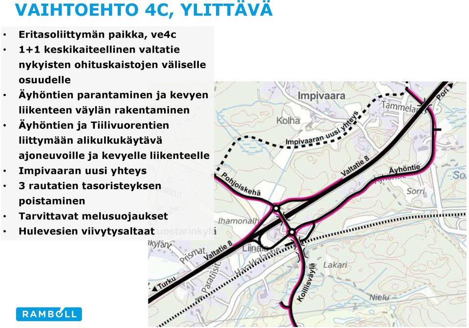 Äyhöntien ja Tiilivuorentien liittymään alikulkukäytävä ajoneuvoille ja kevyelle liikenteelle