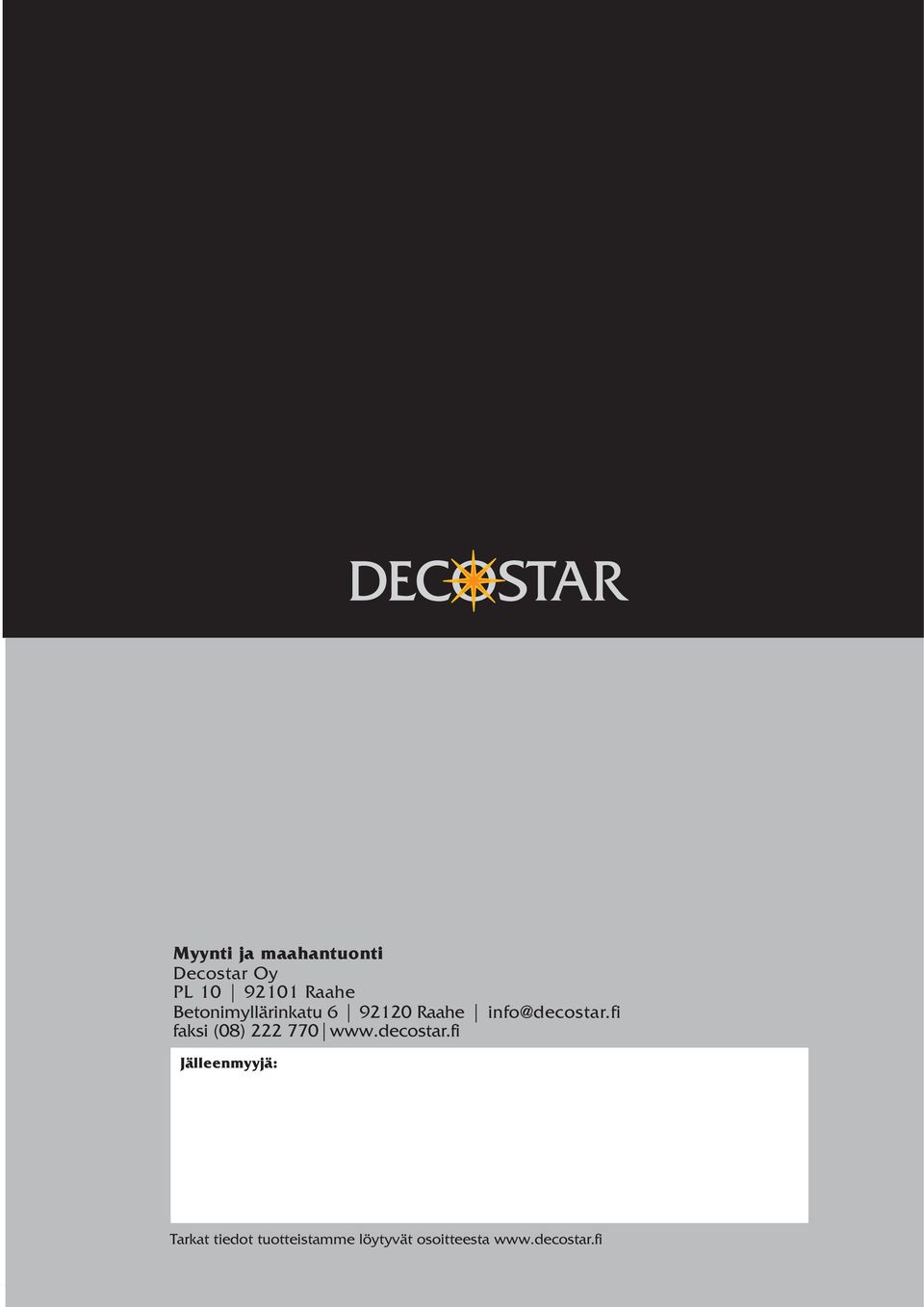 fi faksi (08) 222 770 www.decostar.