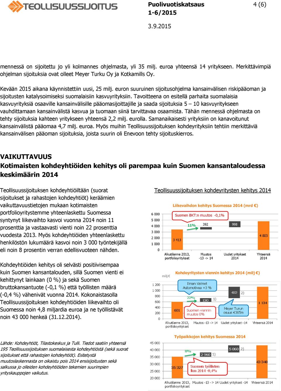 Tavoitteena on esitellä parhaita suomalaisia kasvuyrityksiä osaaville kansainvälisille pääomasijoittajille ja saada sijoituksia 5 10 kasvuyritykseen vauhdittamaan kansainvälistä kasvua ja tuomaan