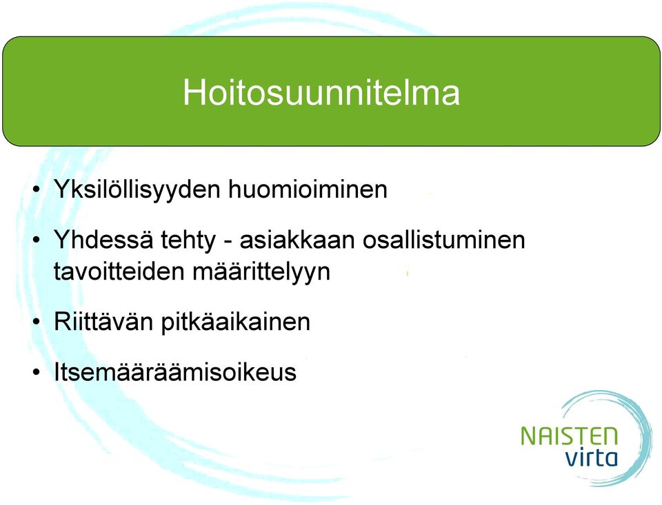 osallistuminen tavoitteiden