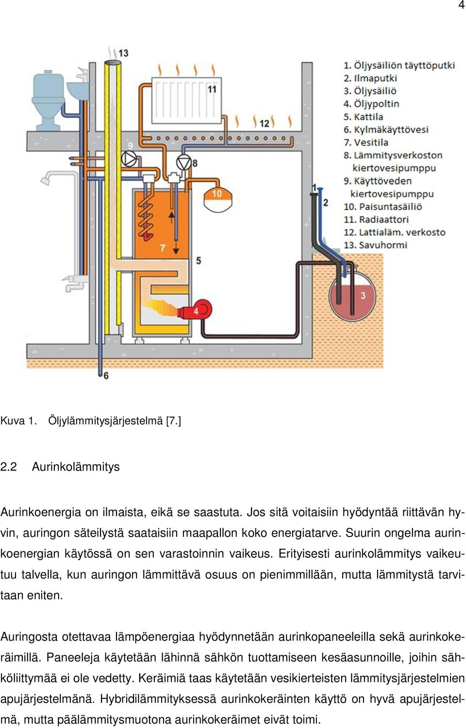 Erityisesti aurinkolämmitys vaikeutuu talvella, kun auringon lämmittävä osuus on pienimmillään, mutta lämmitystä tarvitaan eniten.