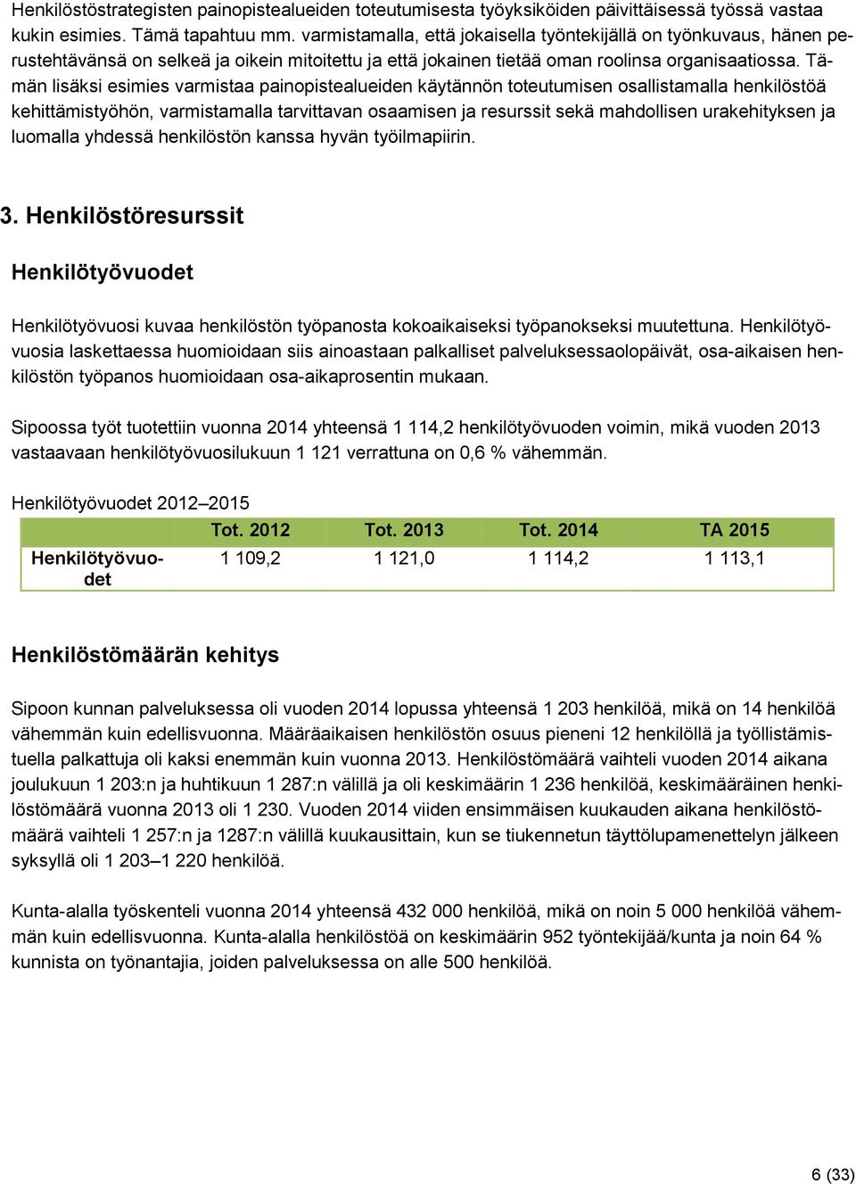 Tämän lisäksi esimies varmistaa painopistealueiden käytännön toteutumisen osallistamalla henkilöstöä kehittämistyöhön, varmistamalla tarvittavan osaamisen ja resurssit sekä mahdollisen urakehityksen