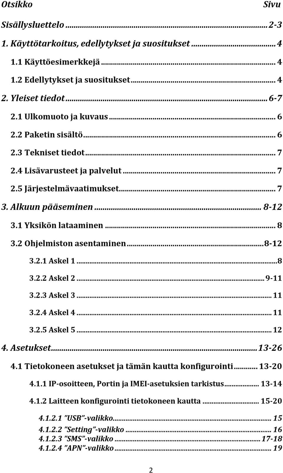 .. 8 3.2 Ohjelmiston asentaminen... 8-12 3.2.1 Askel 1... 8 3.2.2 Askel 2... 9-11 3.2.3 Askel 3... 11 3.2.4 Askel 4... 11 3.2.5 Askel 5... 12 4. Asetukset... 13-26 4.