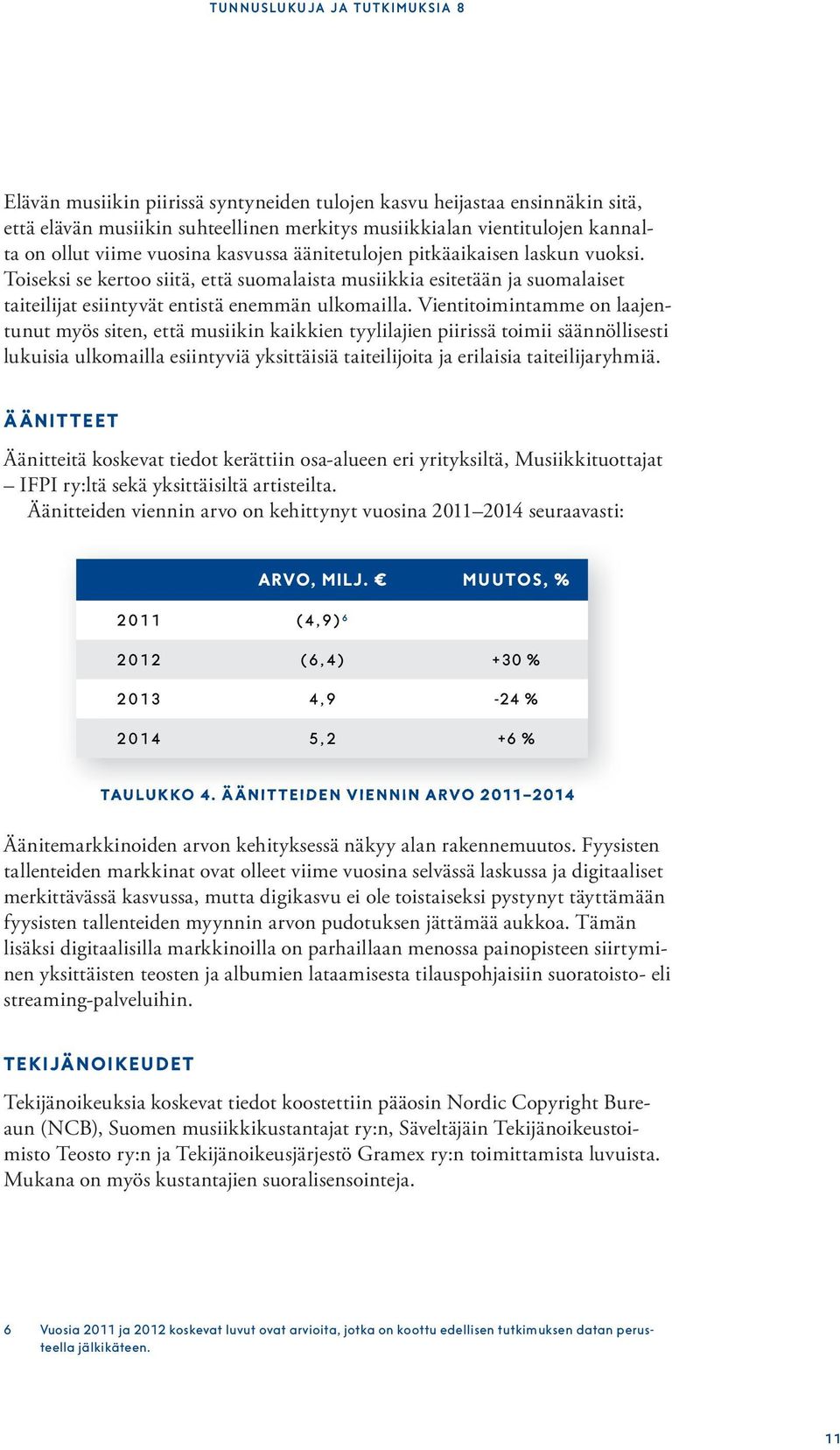 Vientitoimintamme on laajentunut myös siten, että musiikin kaikkien tyylilajien piirissä toimii säännöllisesti lukuisia ulkomailla esiintyviä yksittäisiä taiteilijoita ja erilaisia taiteilijaryhmiä.