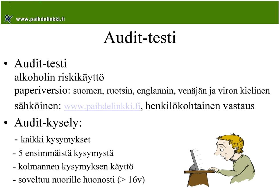 fi, henkilökohtainen vastaus Audit-kysely: - kaikki kysymykset - 5