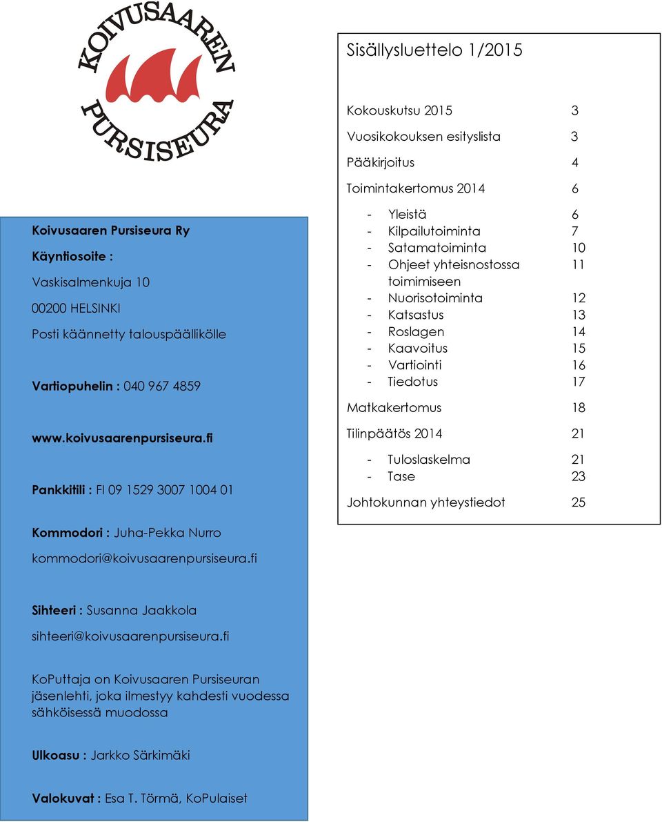 fi - Yleistä Kilpailutoiminta Satamatoiminta Ohjeet yhteisnostossa toimimiseen Nuorisotoiminta Katsastus Roslagen Kaavoitus Vartiointi Tiedotus 6 7 10 11 12 13 14 15 16 17 Matkakertomus 18