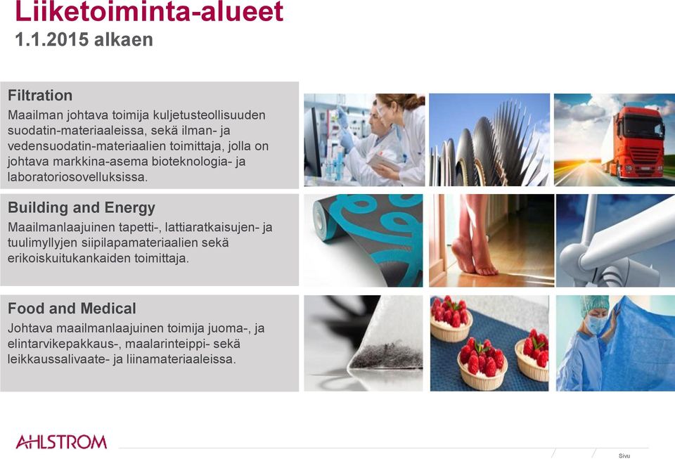 vedensuodatin-materiaalien toimittaja, jolla on johtava markkina-asema bioteknologia- ja laboratoriosovelluksissa.