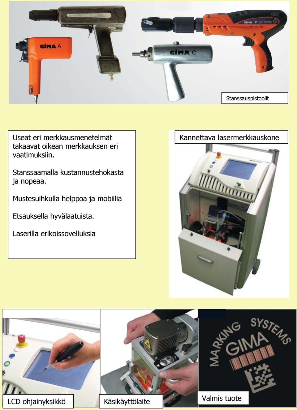 Kannettava lasermerkkauskone Stanssaamalla kustannustehokasta ja nopeaa.