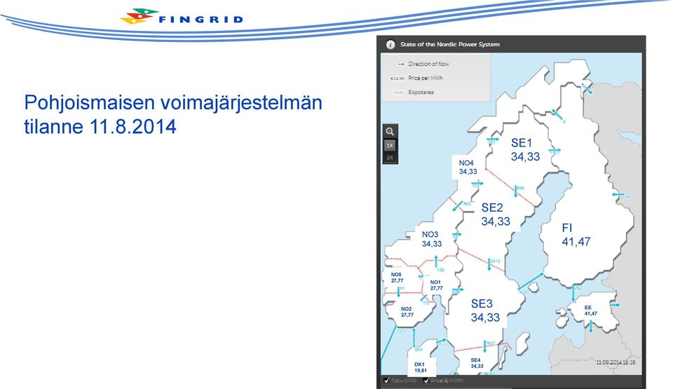 SE2 34,33 FI 41,47 NO5 27,77 NO2 27,77