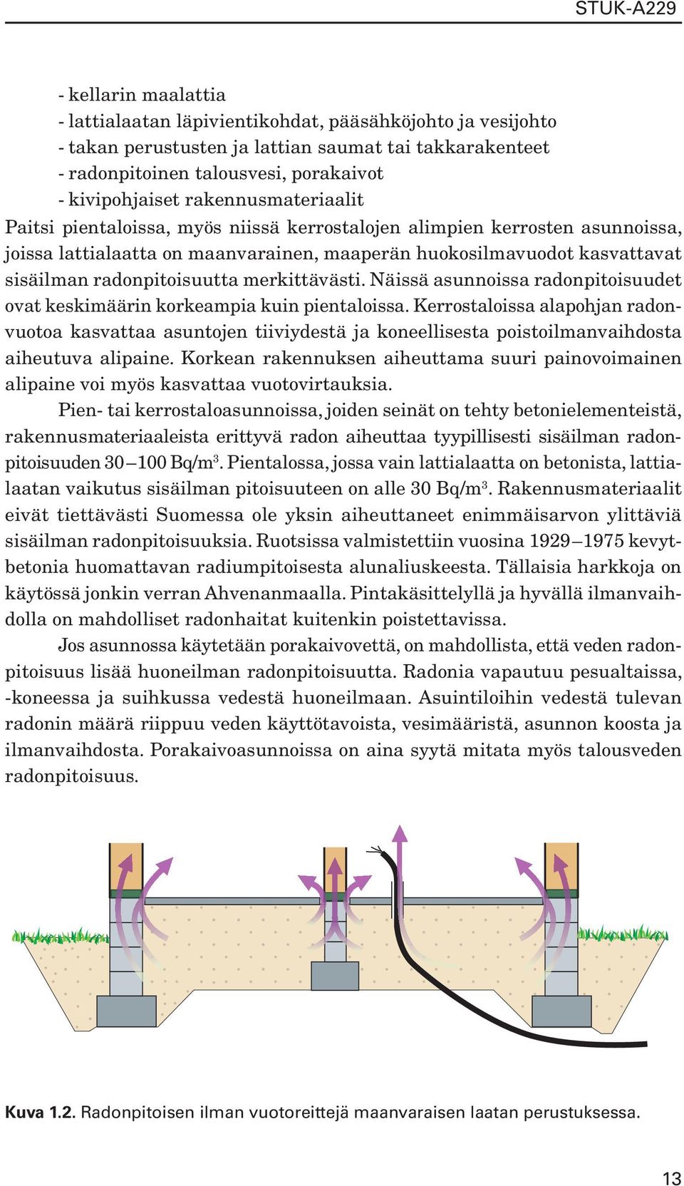 merkittävästi. Näissä asunnoissa radonpitoisuudet ovat keskimäärin korkeampia kuin pientaloissa.