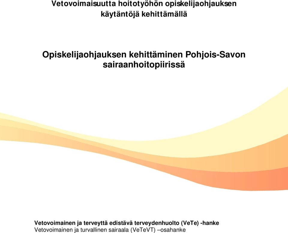 sairaanhoitopiirissä Vetovoimainen ja terveyttä edistävä